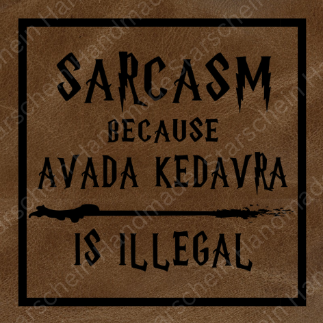 Bügellabel Sarcasm